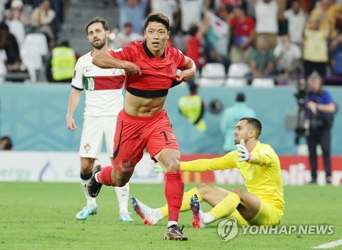 한국의 월드컵 16강 진출을 이끈 포르투갈전 결승골 주인공 황희찬. ⓒ연합뉴스