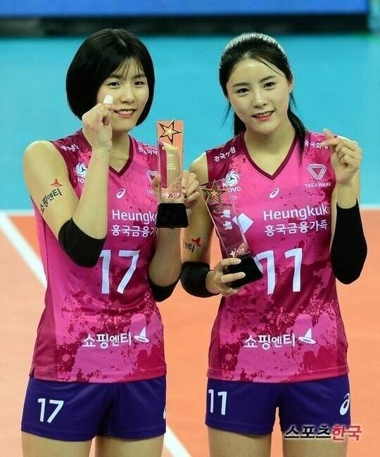 이재영(왼쪽)·이다영