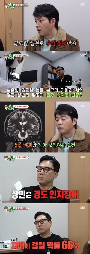 '미운 우리 새끼' <b>이상민</b>, '경도 <b>인지장애</b>' 진단…의사, "<b>치매</b>로 이어질 수도...