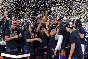 <b>뉴욕 닉스</b>, 샌안토니오 꺾고 <b>NBA컵 우승</b>... MVP 브런슨